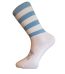 Sky Blue and White Midi Socks
